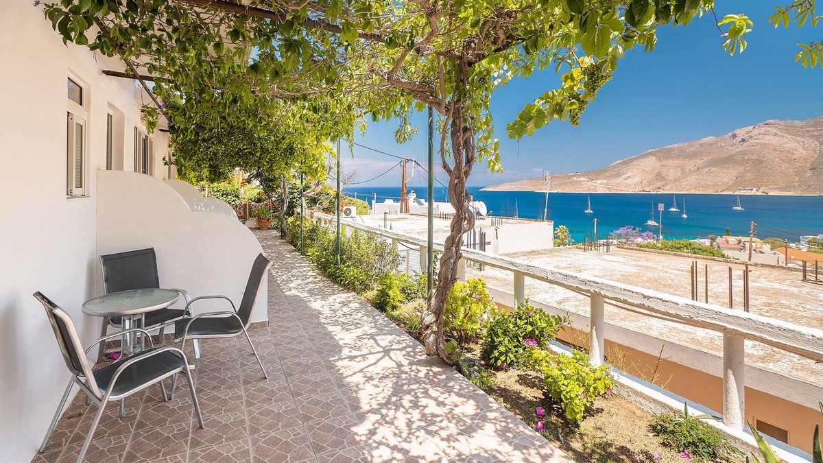 Tilos House | Holiday Home 'Panorama Tilos Apt A' with Sea View, Wi-Fi and Air Conditioning