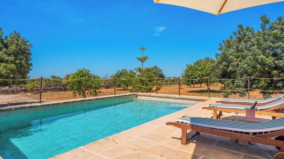 El Pilari House | Holiday Home "Son Sunyer" with Mountain View, Pool, Garden, Balcony & Terrace