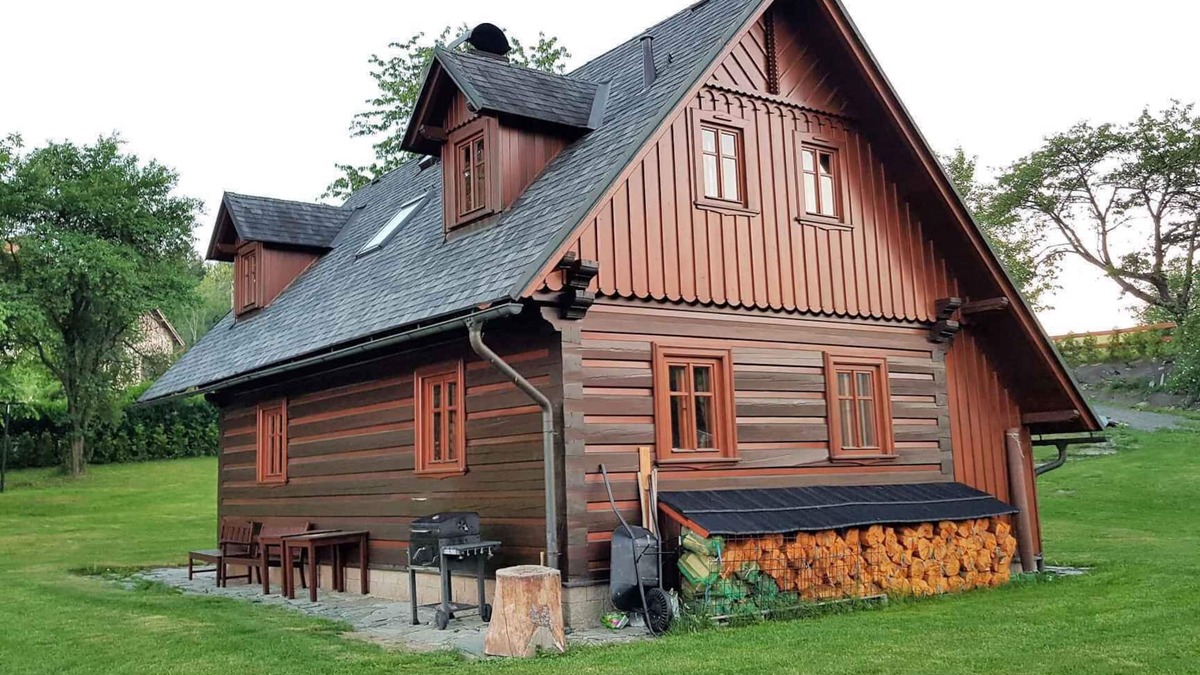 Jilove u Drzkova House | Holiday home with a steam sauna box and a wonderful view