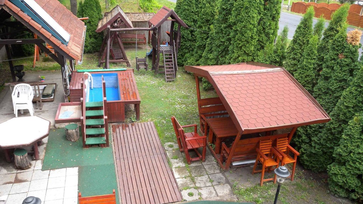 Fonyodliget House | Holiday home with pool, children's swing and slide