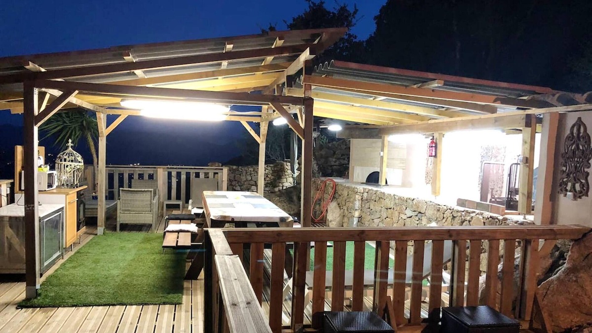 Olmeto Ski Chalet | Homerez - Chalet for 5 ppl. with swimming-pool, sea view and terrace at Olmeto