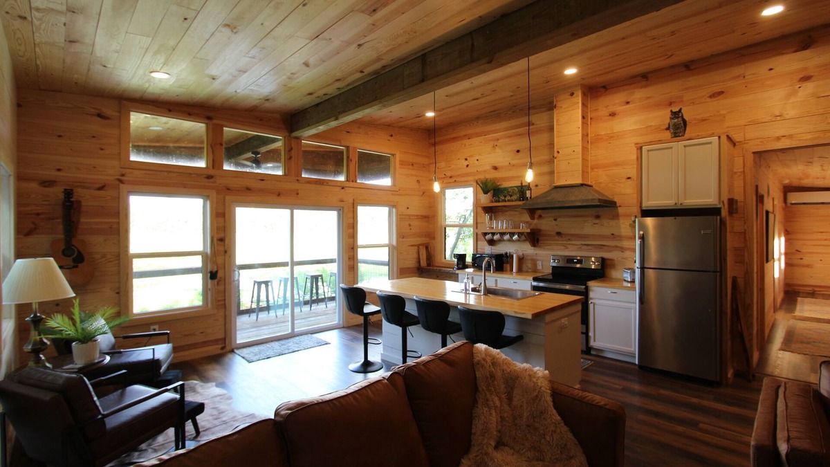 Chatham Cabin | HootnHoller at this secluded 3-bedroom cabin on beautiful Caney Lake.