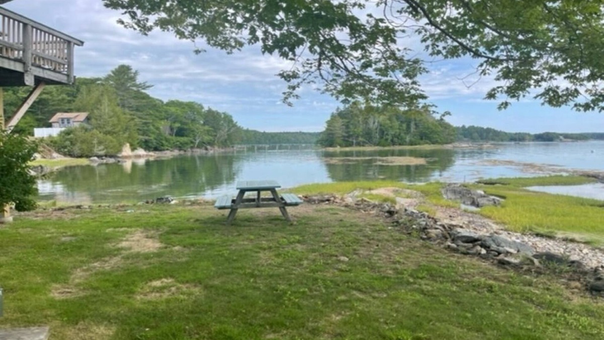 Sebascodegan Island Apartment | Hopkin's view. Water's edge living in this 1 BR/1 BA first floor unit.