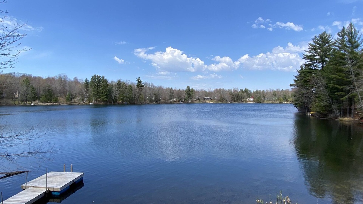 South Boardman House | Hot tub & Pool table! Waterfront home on Perch Lake outside Traverse City