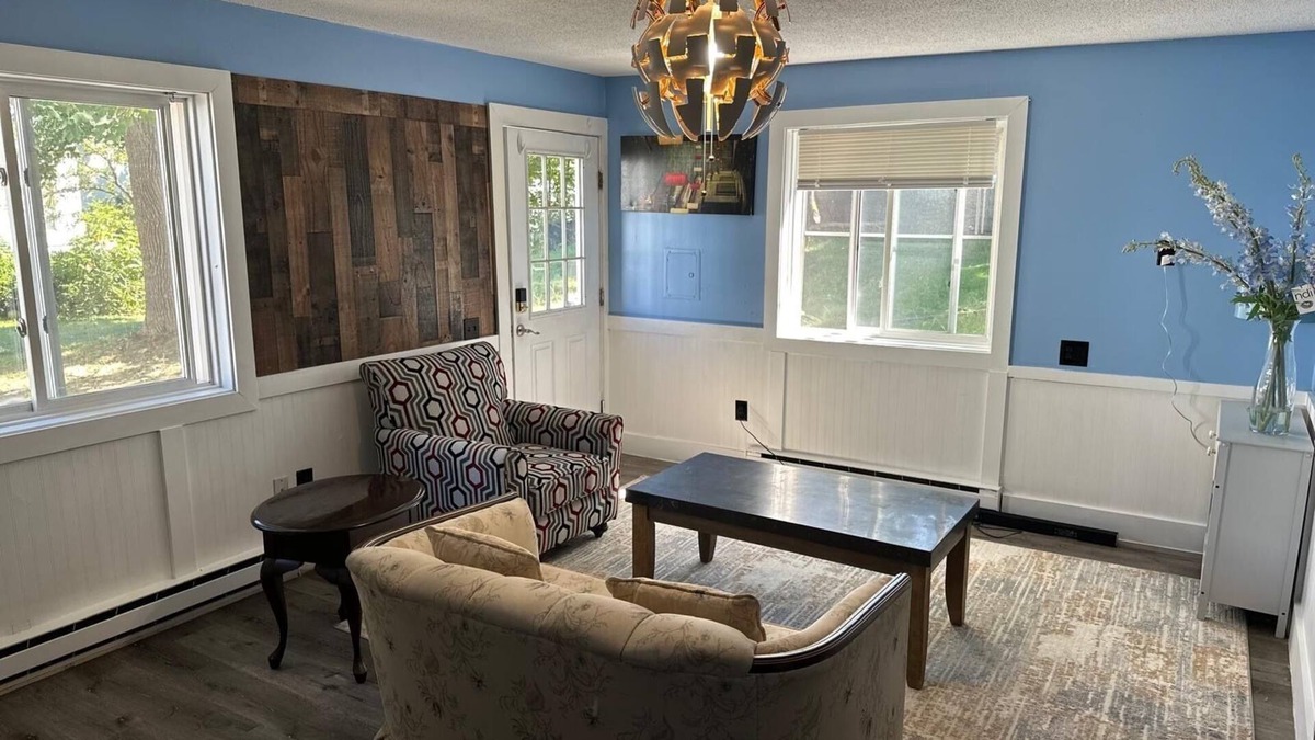 Biddeford Apartment | House dwelling that combines The bedroom kitchen and living area into one space