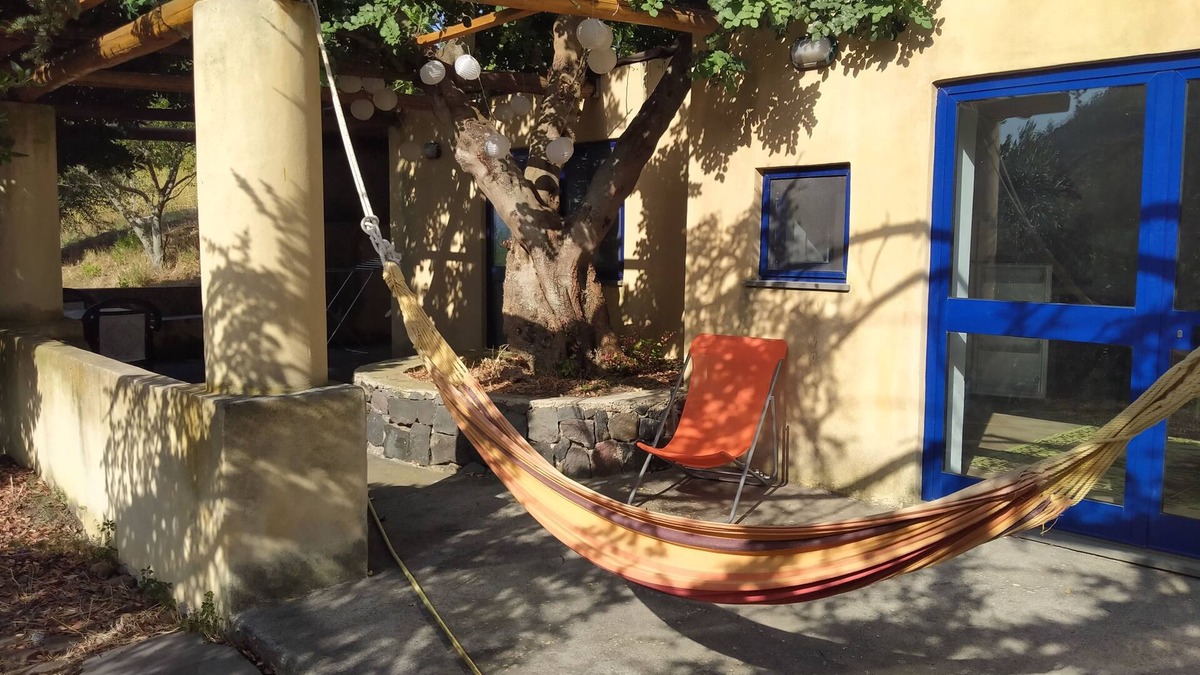 Leni House | House under a carob tree, among the vineyards in Salina