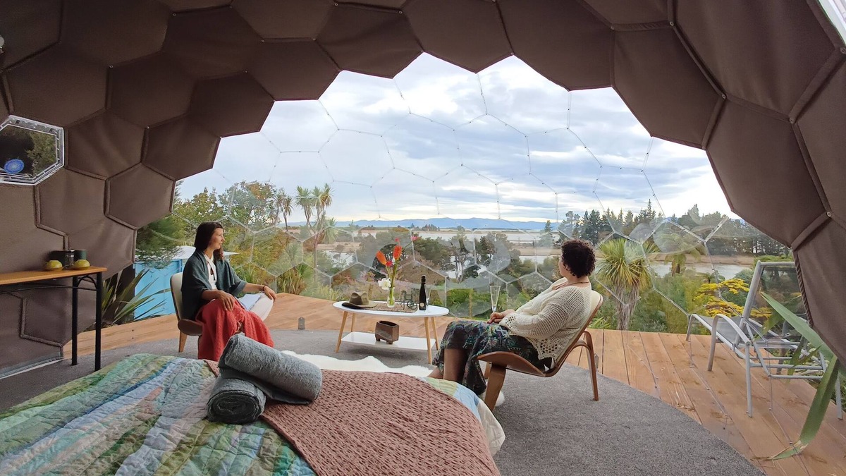 Pakawau House | Hypedome, amazing Dome accommodation set amongst native bush and trees.