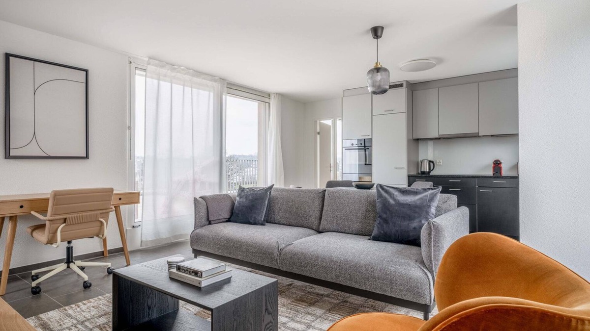 Center Apartment | Ideal Leimbach 2.5 Room w/ Storage & W/D, 5 min to Market, by Blueground