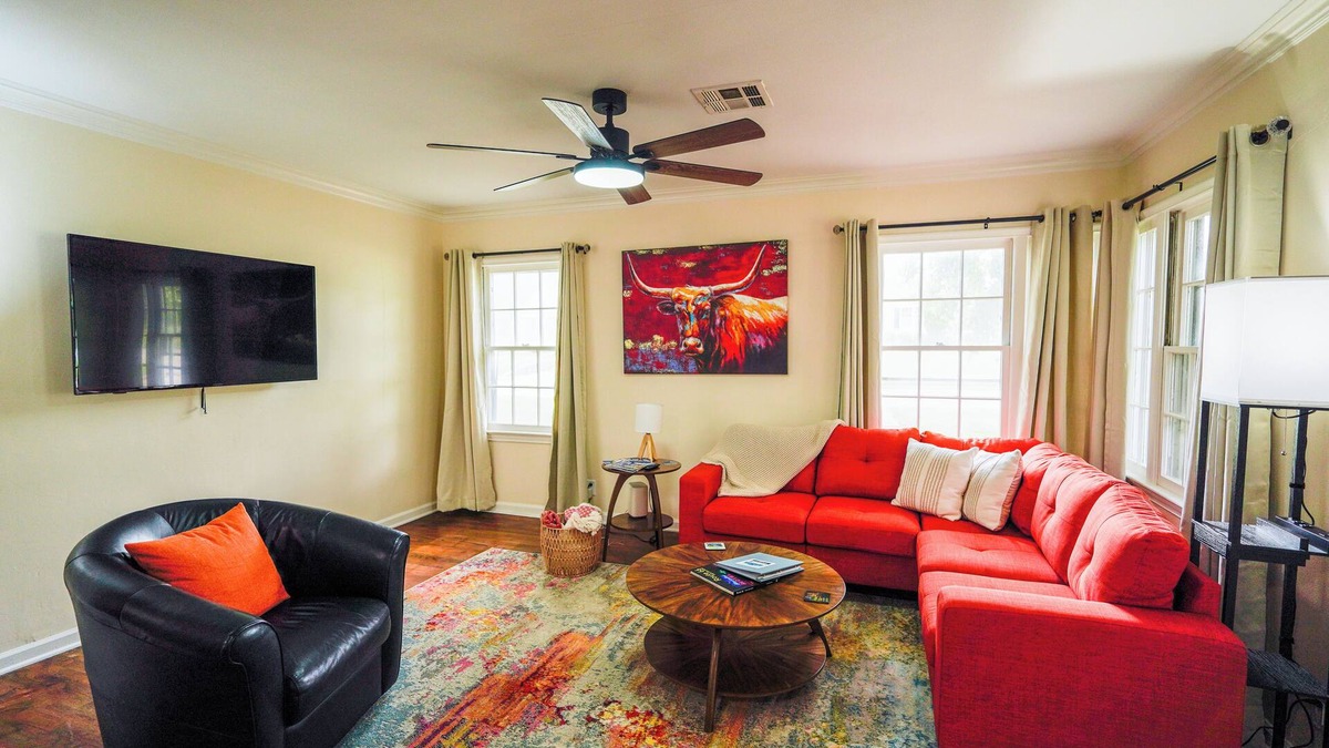 Tulsa House | Ideally located, Renovated, Private Backyard Patio Firepit, Expo Square, BOK, TU