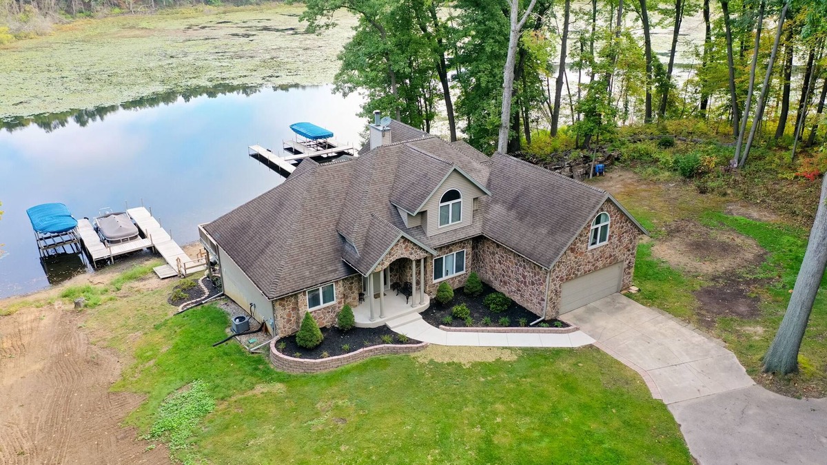 Delton House | Idyllic, Waterfront Home on Crooked Lake with 2.5 Wooded Acres