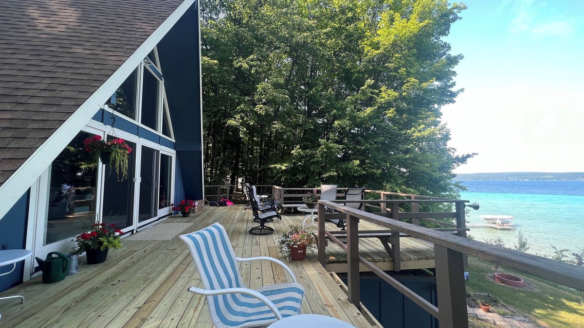 Kewadin House | Imogene's- Torch Lake cottage, waterfront w/dock