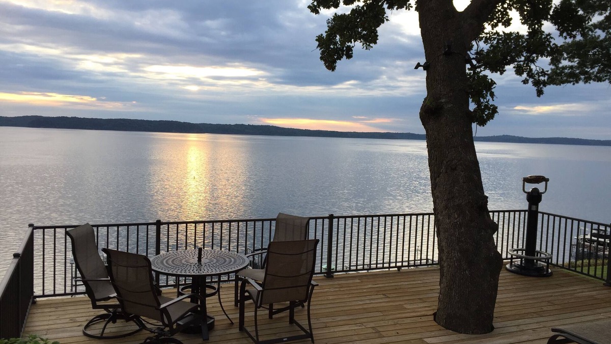 Gilbertsville House | Incredible sunrises await you as you drink coffee and overlook the main lake.