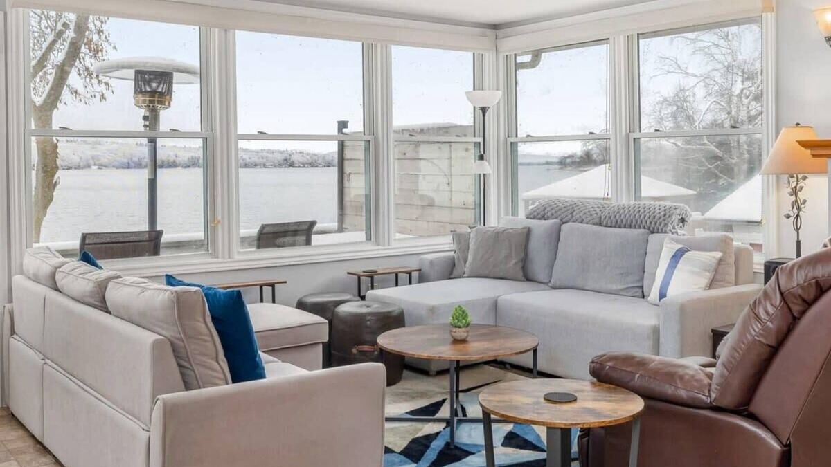 Rideau Lakes House | Incredible water view with canoe and kayaks