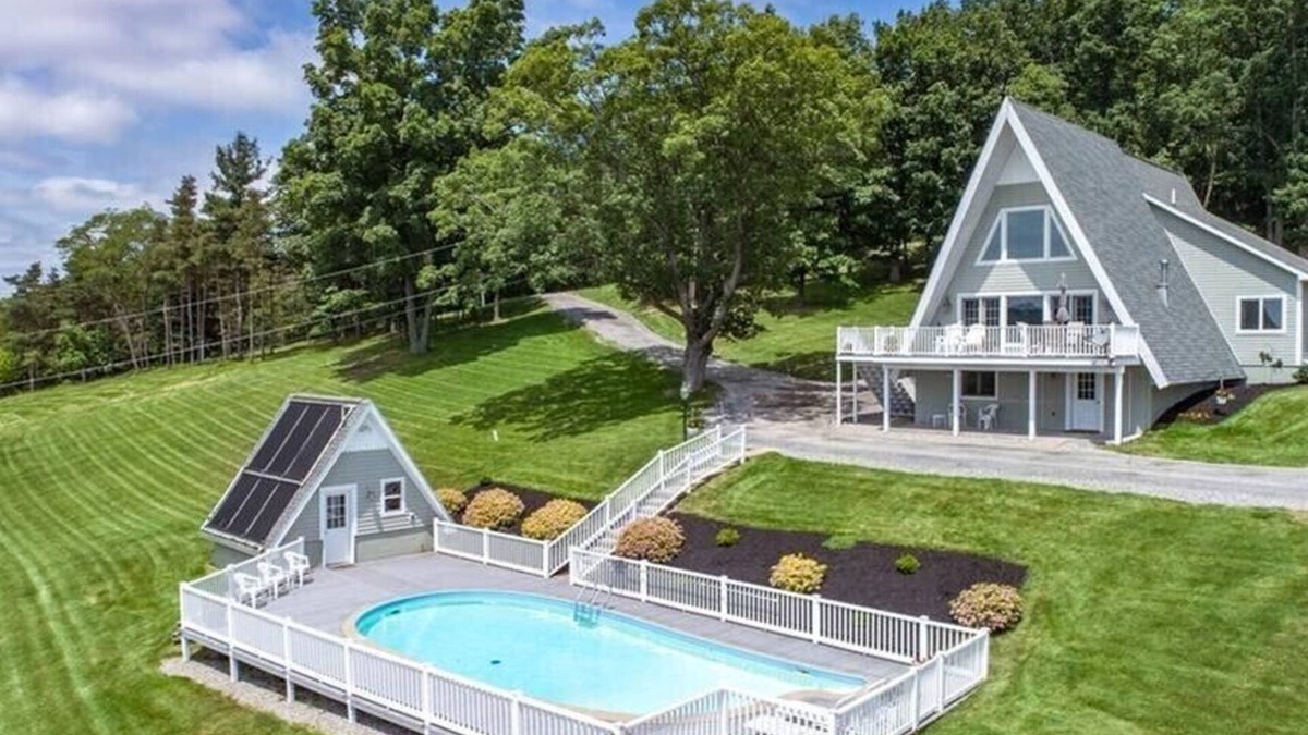 Bristol Hills House | Inspiring A-FRAME with Majestic Panoramic Finger Lakes Views and inground pool!