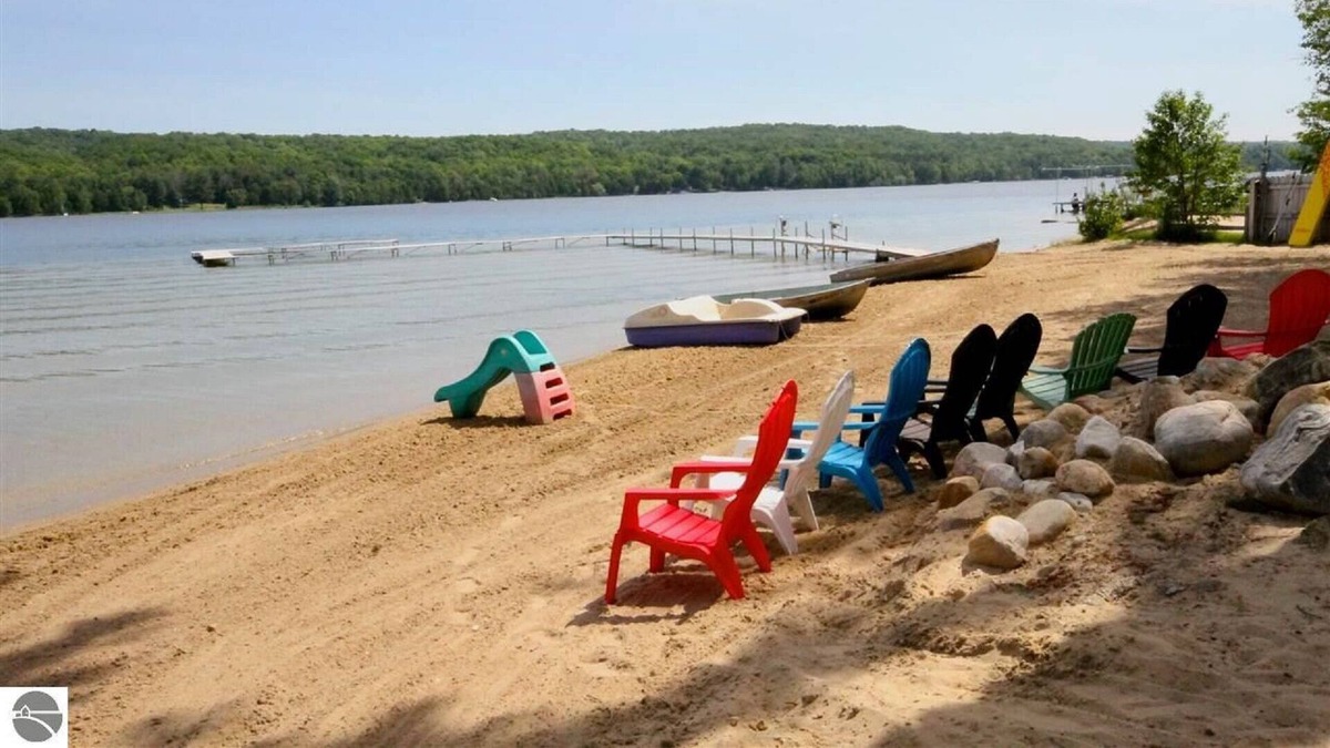 Bellaire Cottage | Intermediate Lake Cottage-230' Beautiful Sandy Beach