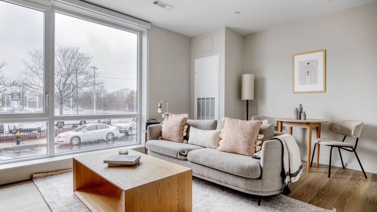 Boston Apartment | Inviting Brighton Jr 1BR w/Gym & W/D, on the River, by Blueground