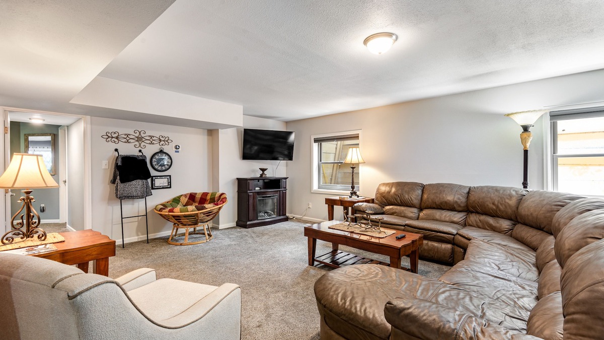 Northwest Colorado Springs House | Inviting home with mountain view, fireplace, kitchenette, & central AC