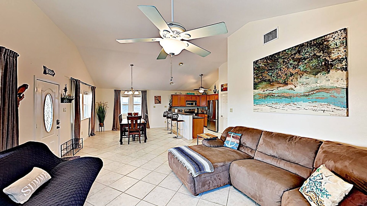 Leeward Sands House | Inviting House w/ Balcony & Large Fenced Backyard - Views of Wetlands