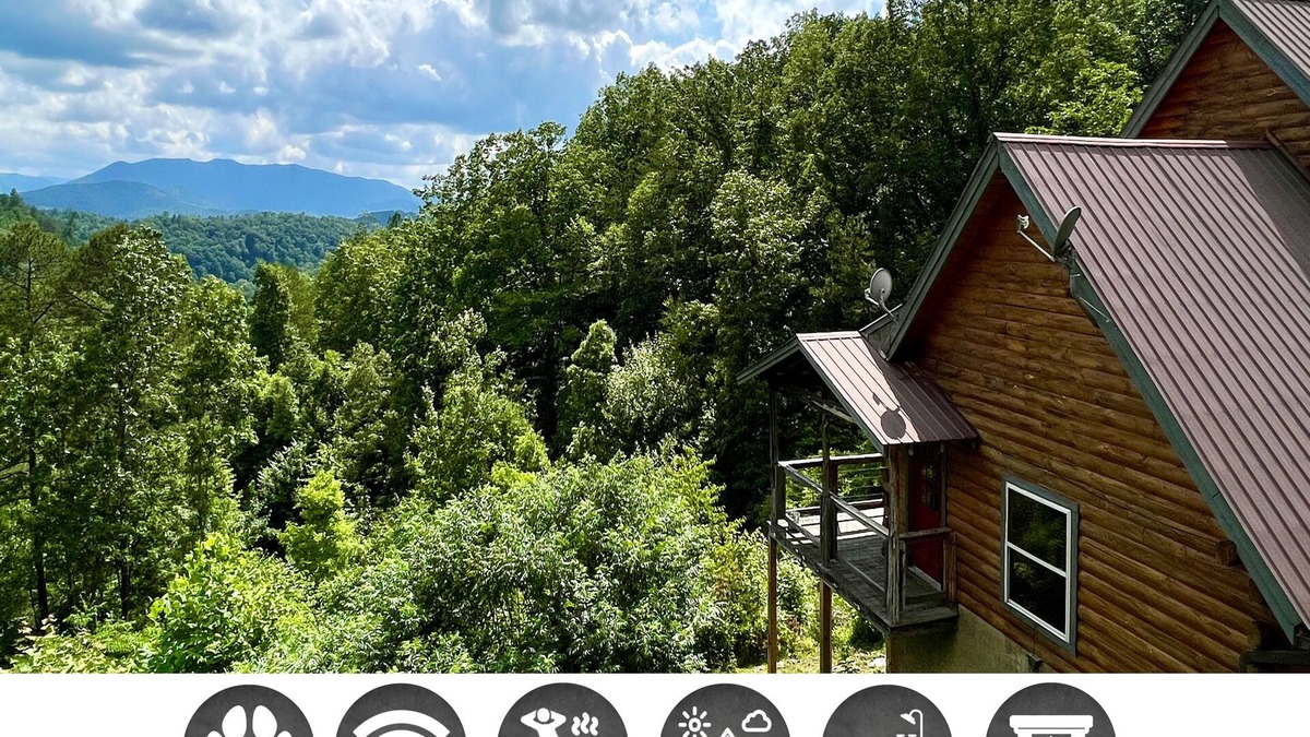 Townsend Cabin | J Willy's Refuge: Pet Friendly, Free Attraction Tickets, Hot Tub, Mtn View