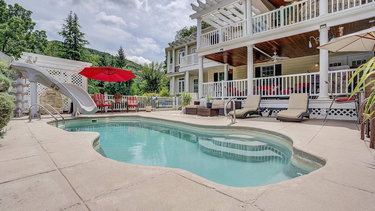 Covington House | Jackson River Estate Main House Pool, Riverfront, sleeps 15