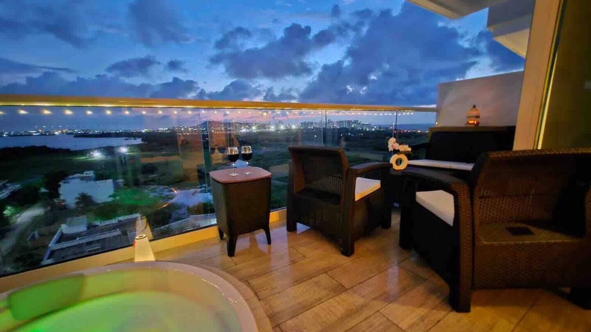 La Boquilla Apartment | Jacuzzi Privado. Vista increíble. Sector Exclusivo