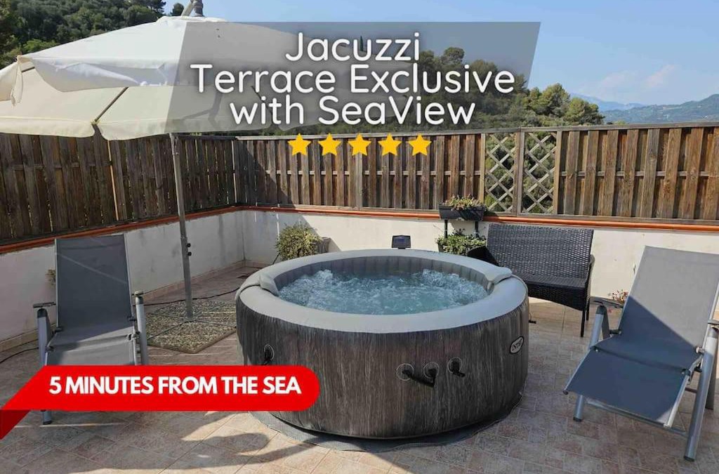 Camporosso Apartment | Jacuzzi, Sea View, Two Large Exclusive Terraces