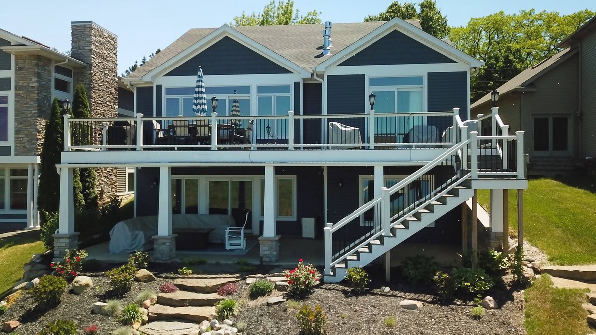 Lake James House | Jimmerson Blue: Luxury lake living with dock access for two boats