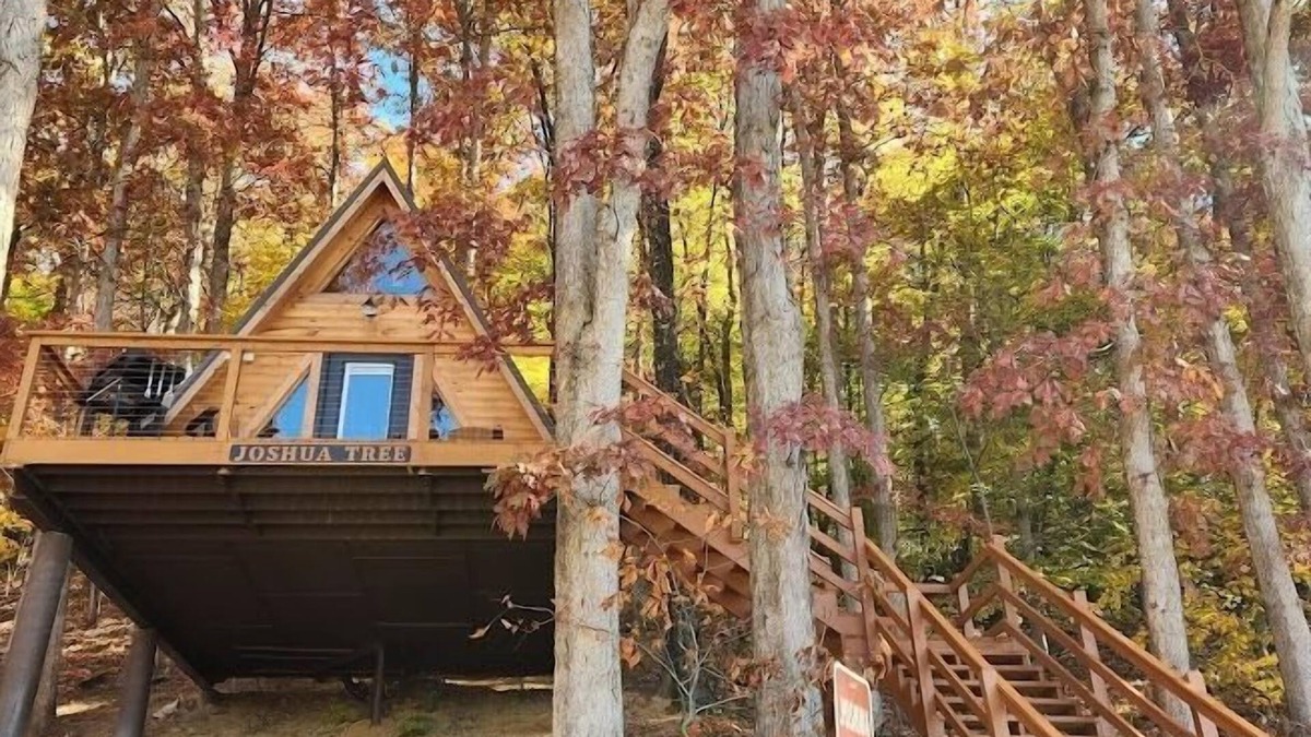 Scio Cabin | Joshua Tree/Unique Lakeview 4 Person A-Frame Cabin