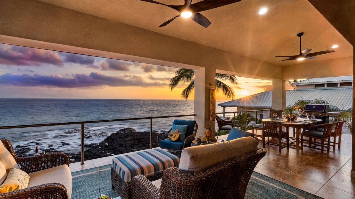 Kailua-Kona House | Kailani Vista - 3-Story Oceanfront Home w/Hot Tub, Elevator & Putting Green