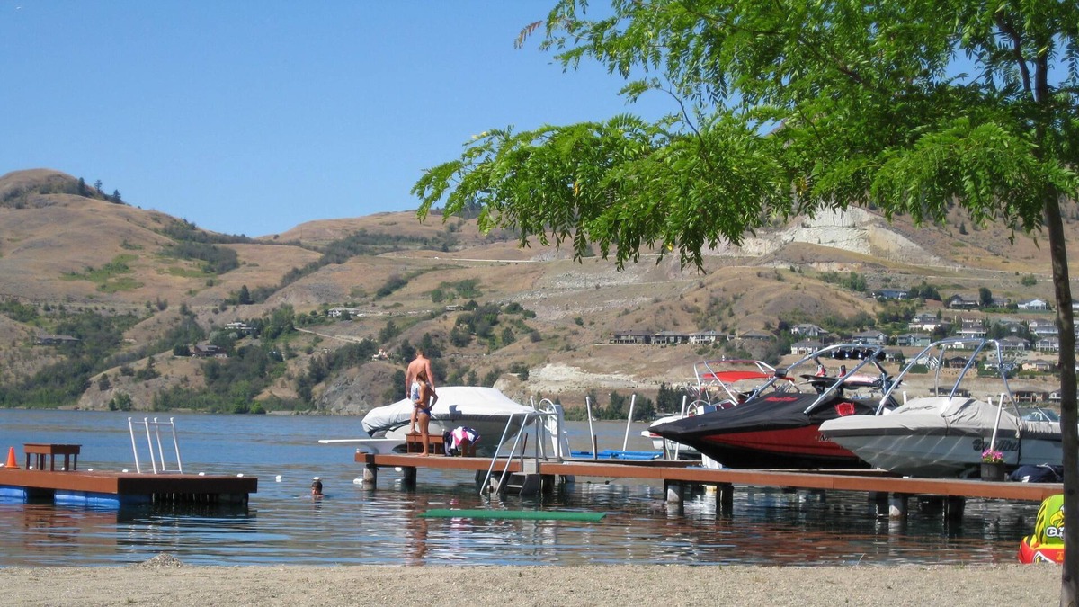 Vernon Condo | Kalamalka Lake Condo Private Beach, Private Dock/Swimming Area, Buoy Available
