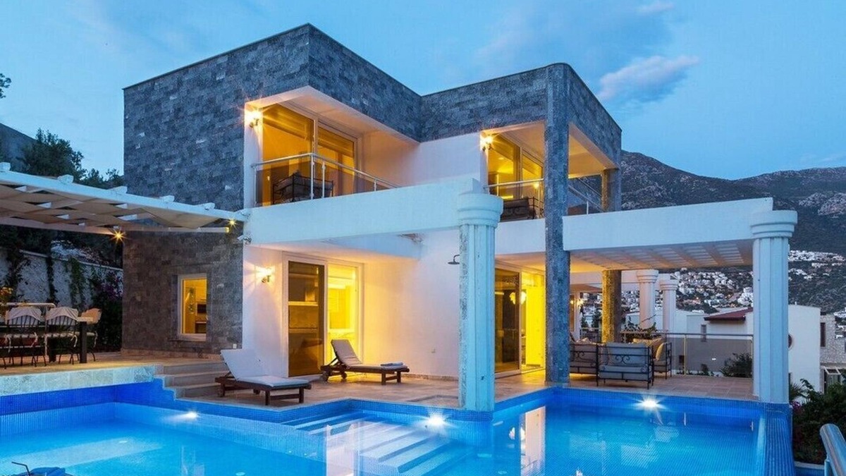 Kas Villa | Kalkan Kalamar Deniz Manzaralı 4+1 Lüks Villa