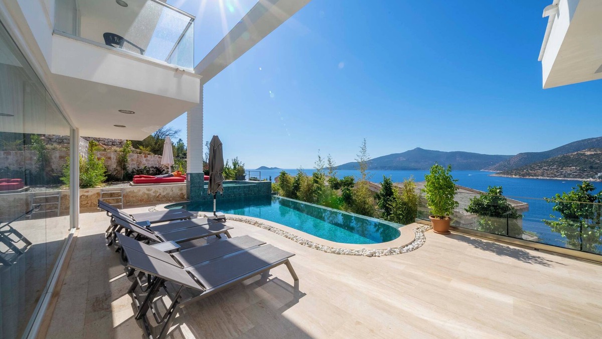 Kalkan Villa | Kalkan Luxury Villa meters away from Beaches with sea views from all rooms