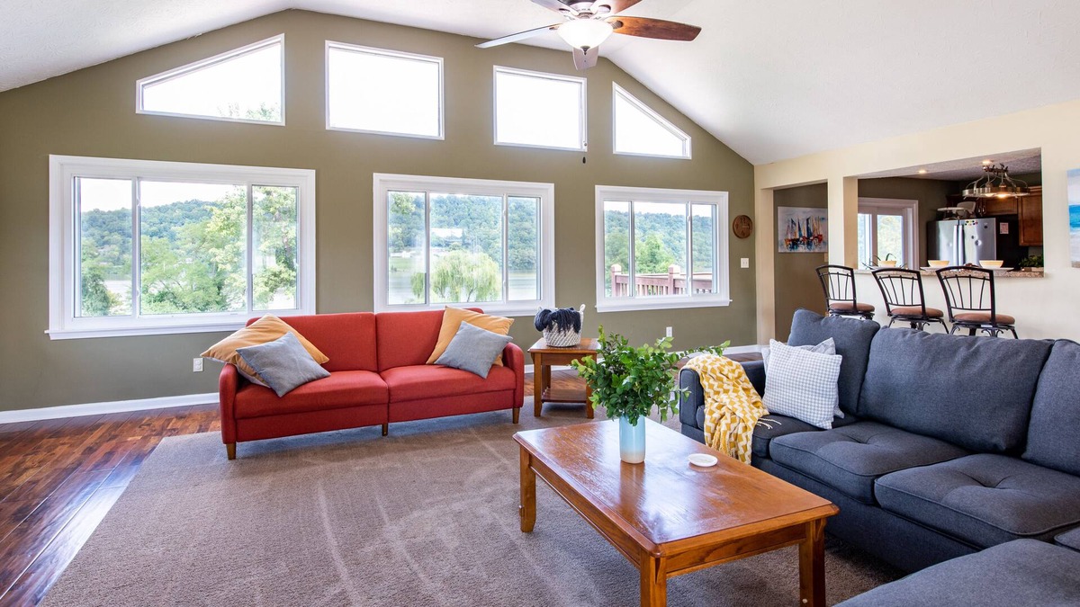 Warsaw House | Kentucky Riverfront Retreat--Beautiful River Views, Near Ark Encounter and park!