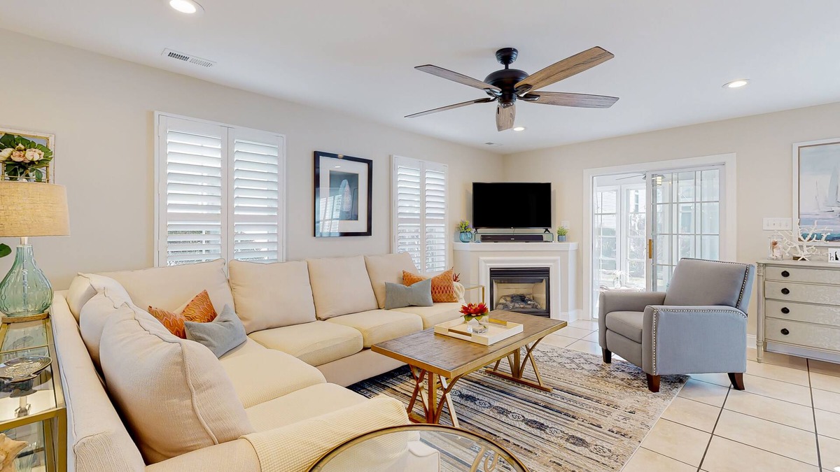 Keys Of Marsh Harbor House | Keys of March Harbor home with on-site pool, tennis, private patio & sunroom
