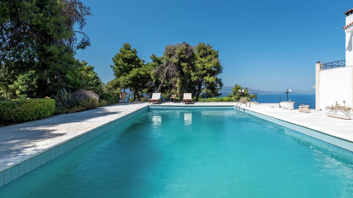 Kalamos Villa | Kleopatra Villa - Seaview, Pool & Tennis court