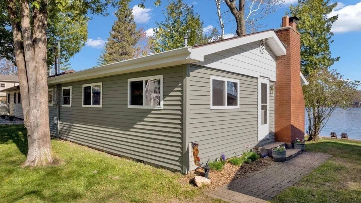 Long Lake House | Knotty Nook - Lakefront with Sandy Beach 3 Bed with pullout couch 1 Bath