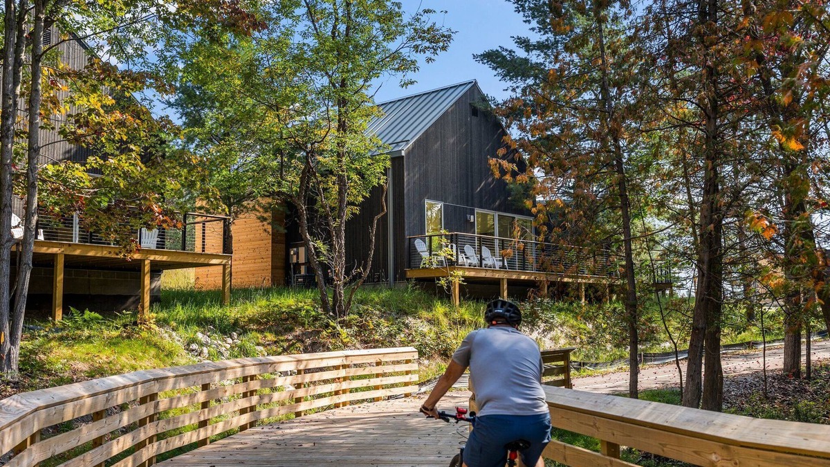 Acme Cabin | KOTI 12 (Three Bedroom) Traverse City's Scandinavian Cabins, vacation home on TART & mins to Travers