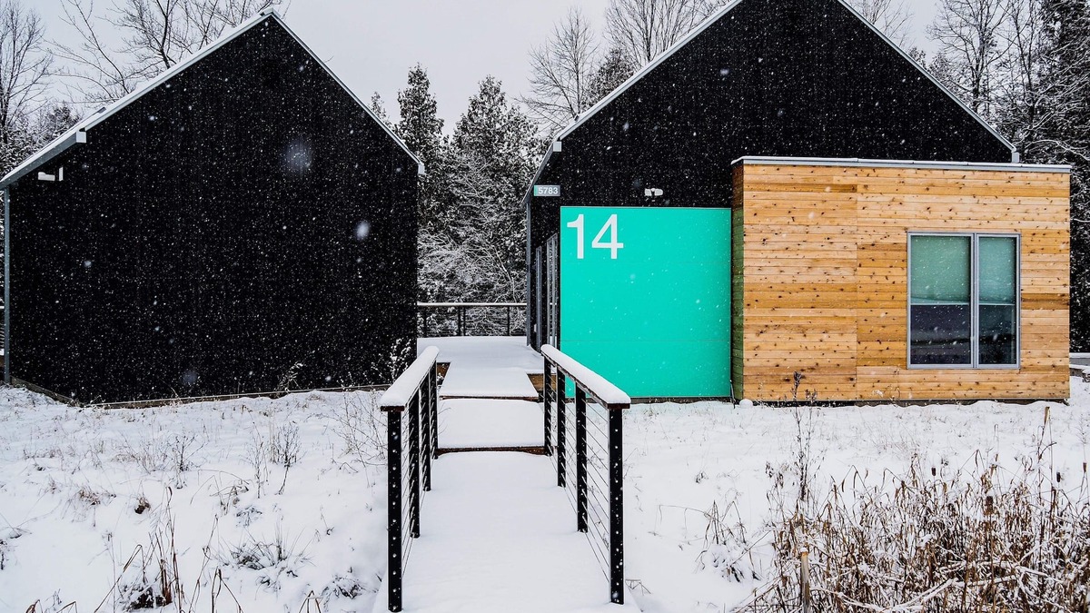 Acme Cabin | KOTI 14 (Three Bedroom) Traverse City's Scandinavian Cabins, vacation home on TART & mins to Travers