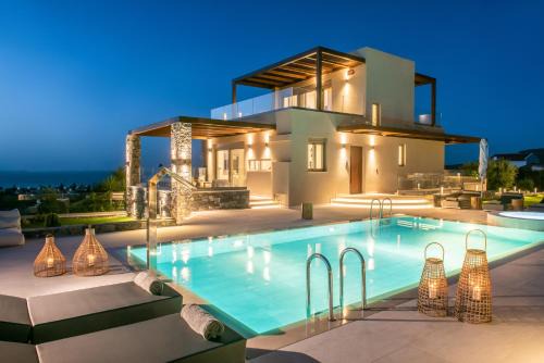 Vathianos Kampos Villa | Kymo Instyle Villa - Sea view Private pool Jacuzzi