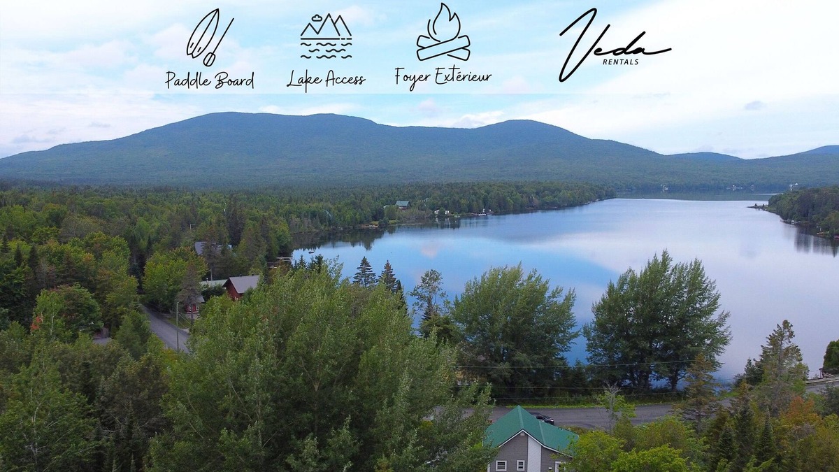 Sainte-Cecile-de-Whitton Ski Chalet | L'Amphora ♥ Lake Access + SPA ✸ Kayak & Sups ✦ Fire Pit