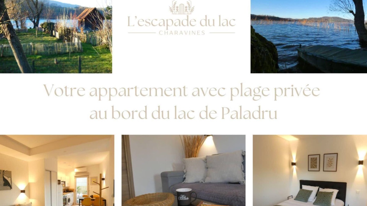 Charavines Apartment | L'ESCAPADE DU LAC private beach lac de Paladru