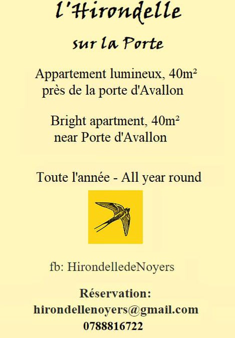 Noyers-sur-Serein Apartment | l'Hirondelle sur la Porte