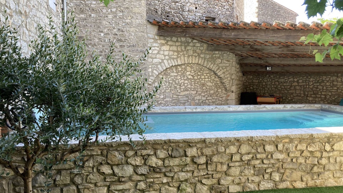 Saint-Andre-de-Cruzieres House | "La Glycine" in Ardèche with heated pool in 1872 stone house