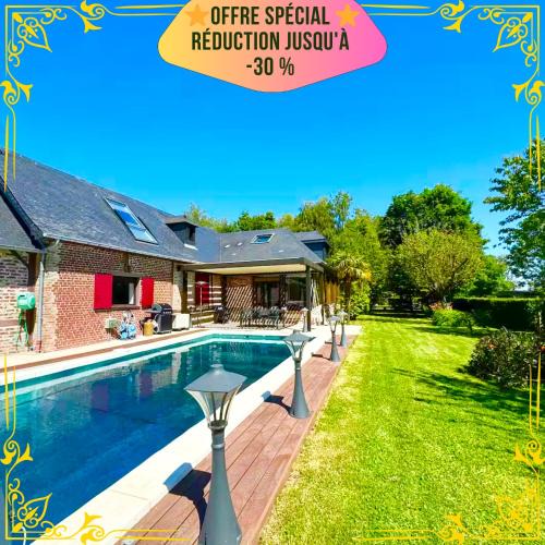 Bosc-Mesnil Villa | La Villa Normande - Piscine - Jaccuzzi encastré - WIFI Fibre - 6 chambres - 4 TV 4K - Jeux Enfants - Luxe