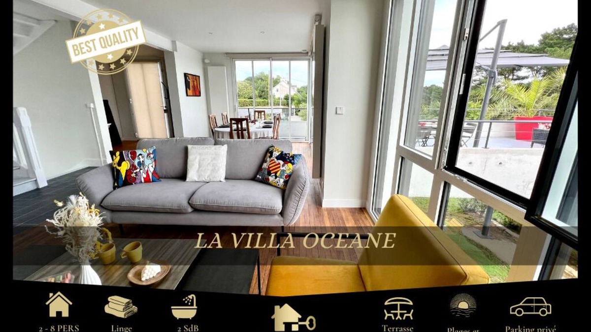 Le Pouldu House | La Villa Océane, Elegante, Plages, Gr34, 2-8 Pers