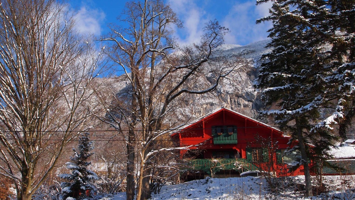 Veyrier-du-Lac Ski Chalet | Lac Annecy Veyrier du Lac Haute-Savoie chalet view lake and mountains old trees