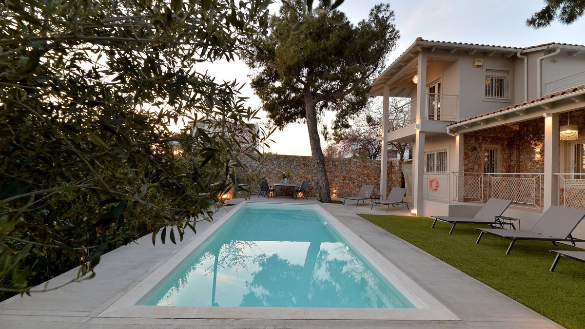 Lagonissi Villa | Lagonisi Ruby's pool villa