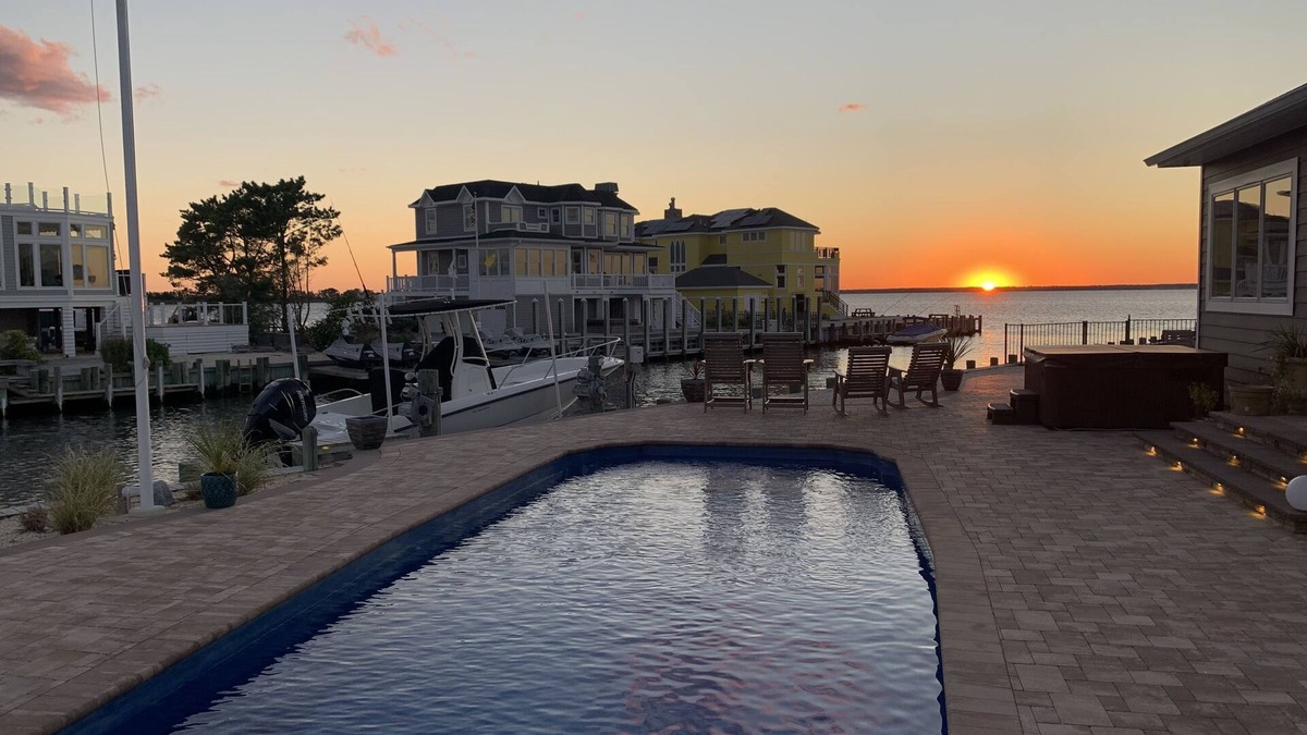 Loveladies House | Lagoon Front With Amazing Bay & Sunset Views, Pool, Gas Fire-pit, Outdoor Bar!