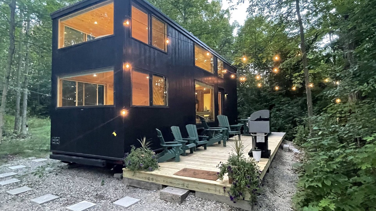 Addison Cabin | Lake Champlain Tiny House on Wooded Property with Private Beach/Lake Access