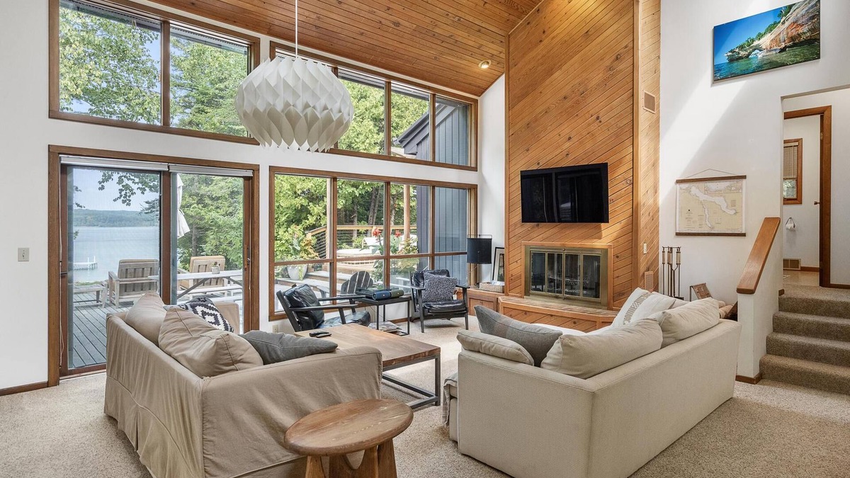 Eveline Township House | Lake Charlevoix Lakefront Home, Sleeps 8